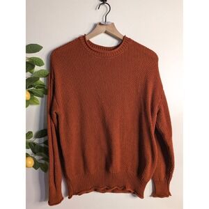 Jessica Simpson Rust Orange Knit Sweater Sz L